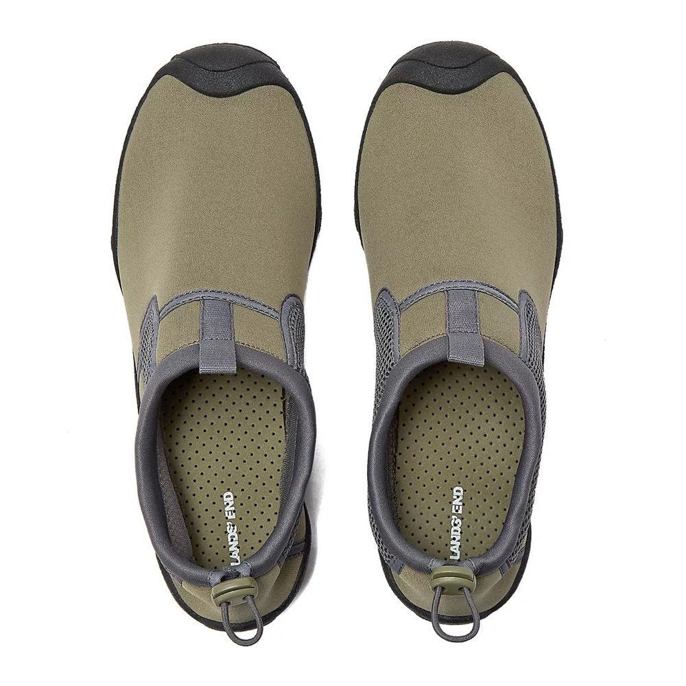 NEW Men's Water Shoes Size 8 M Land's End Sunwashed Olive Classic Slip On